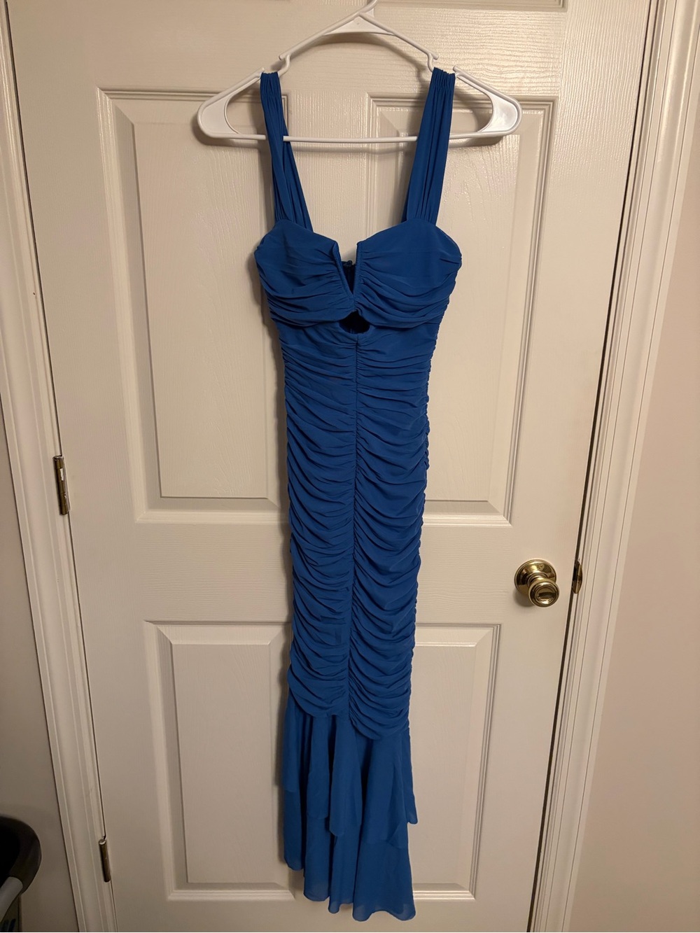 Hello Molly Royal Blue Ruched Maxi Dress